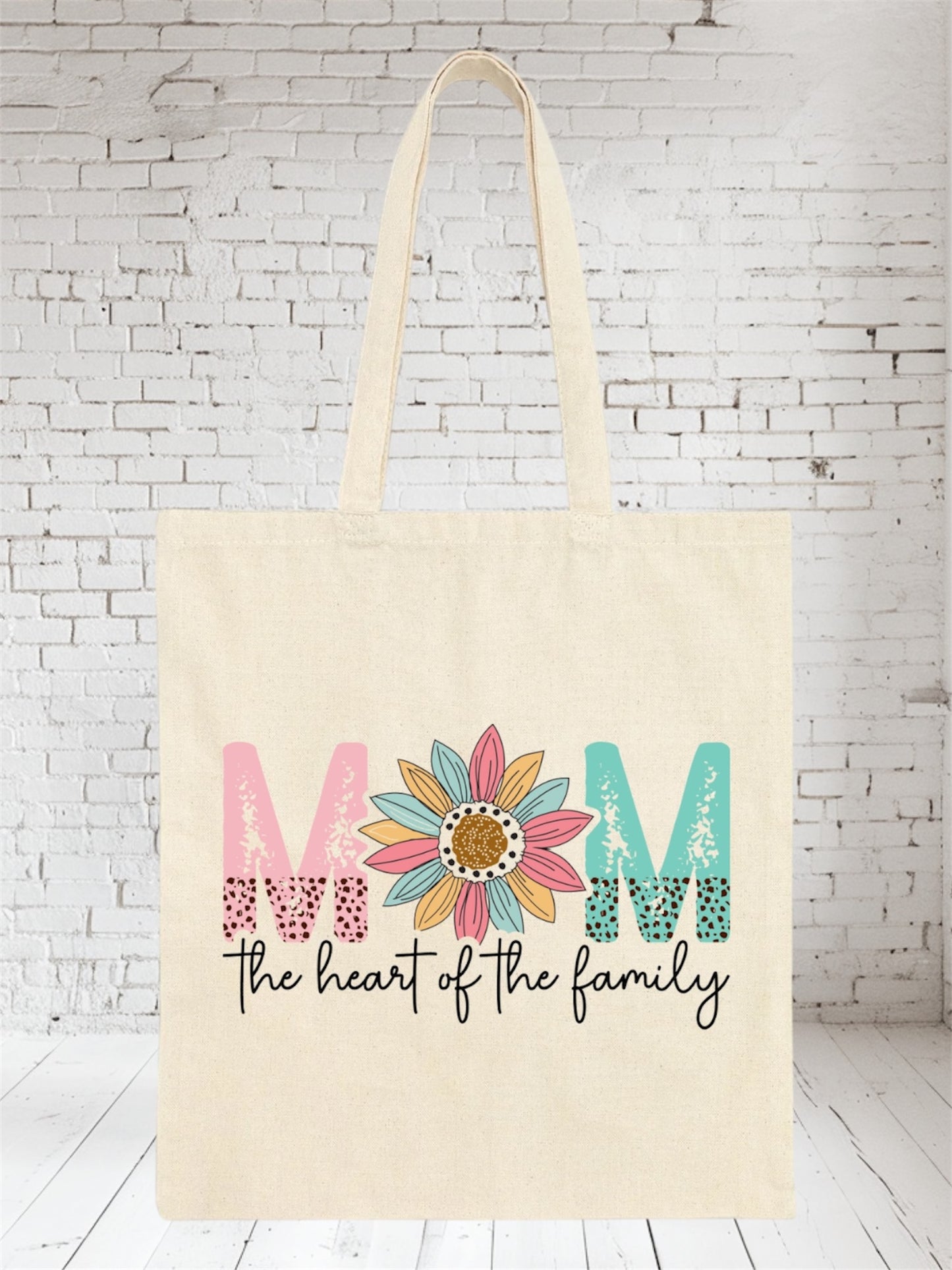 Mom - Heart of the Family Canvas Tote